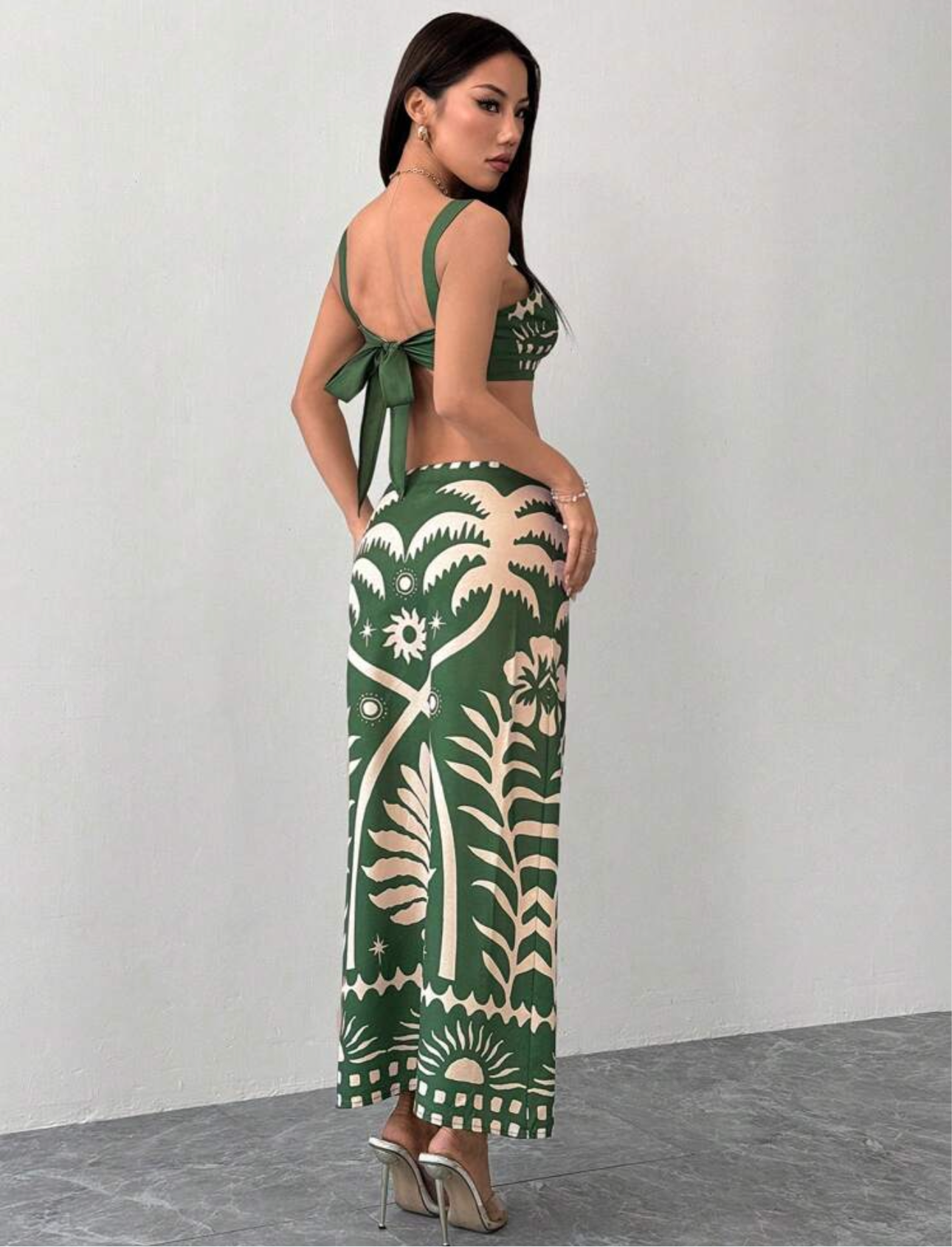 Conjunto largo estampado