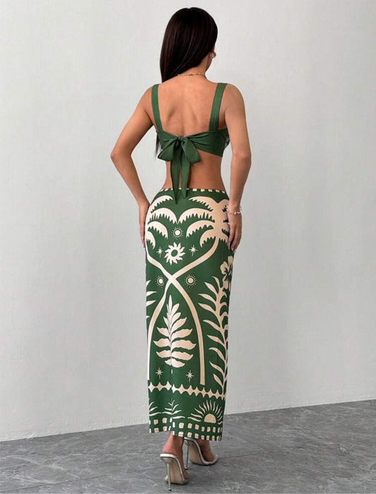 Conjunto largo estampado