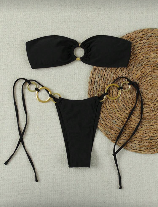Bikini strapless con aros