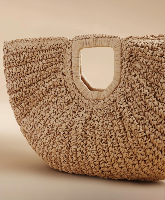 Cartera grande de paja