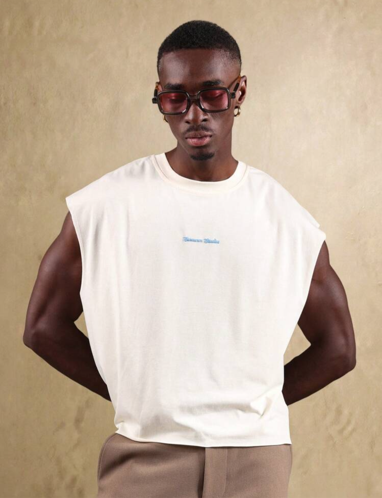 Boxy top estampado sobresaliente