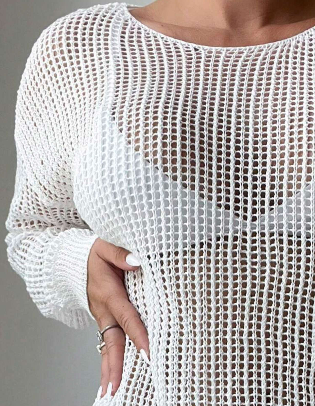 Vestido oversized de malla