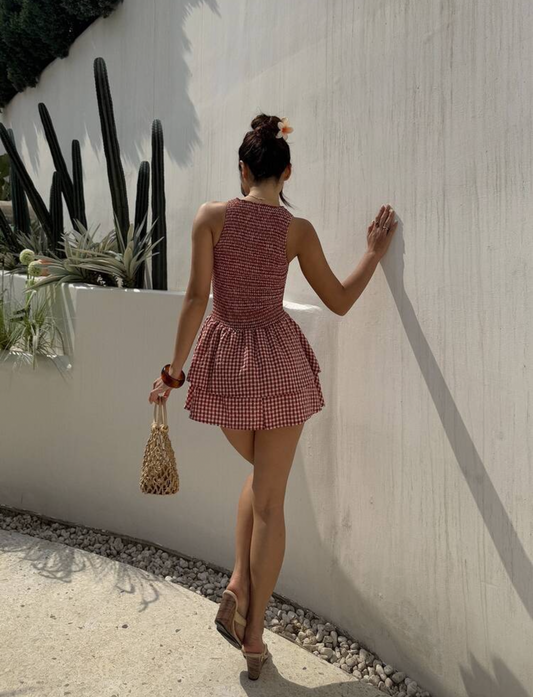 Vestido corto floreado