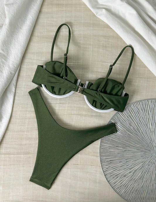 Bikini satén con aro
