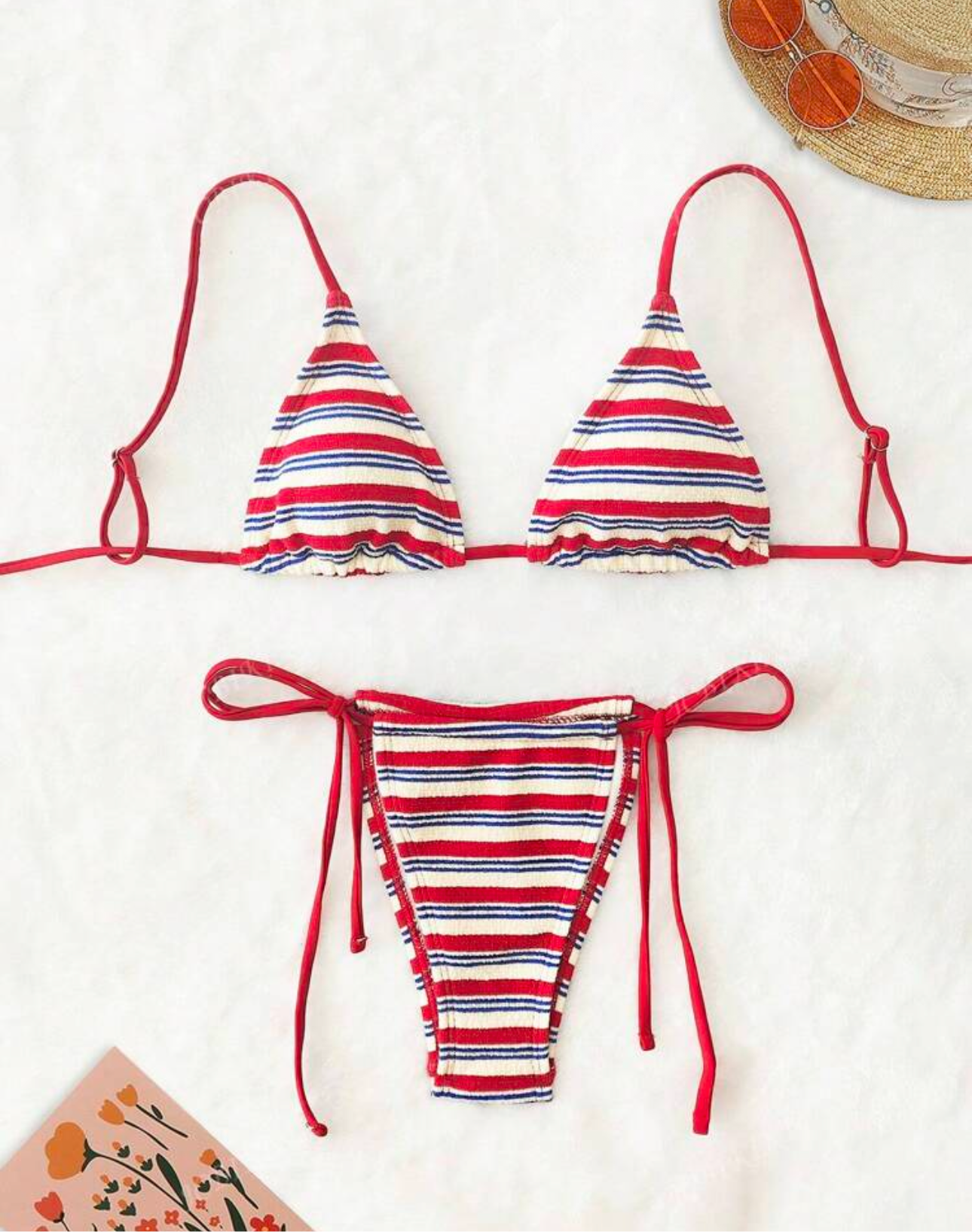 Bikini ajustable de rayas