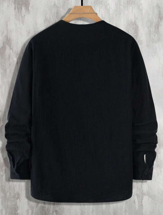 Camisa manga larga estilo cubano