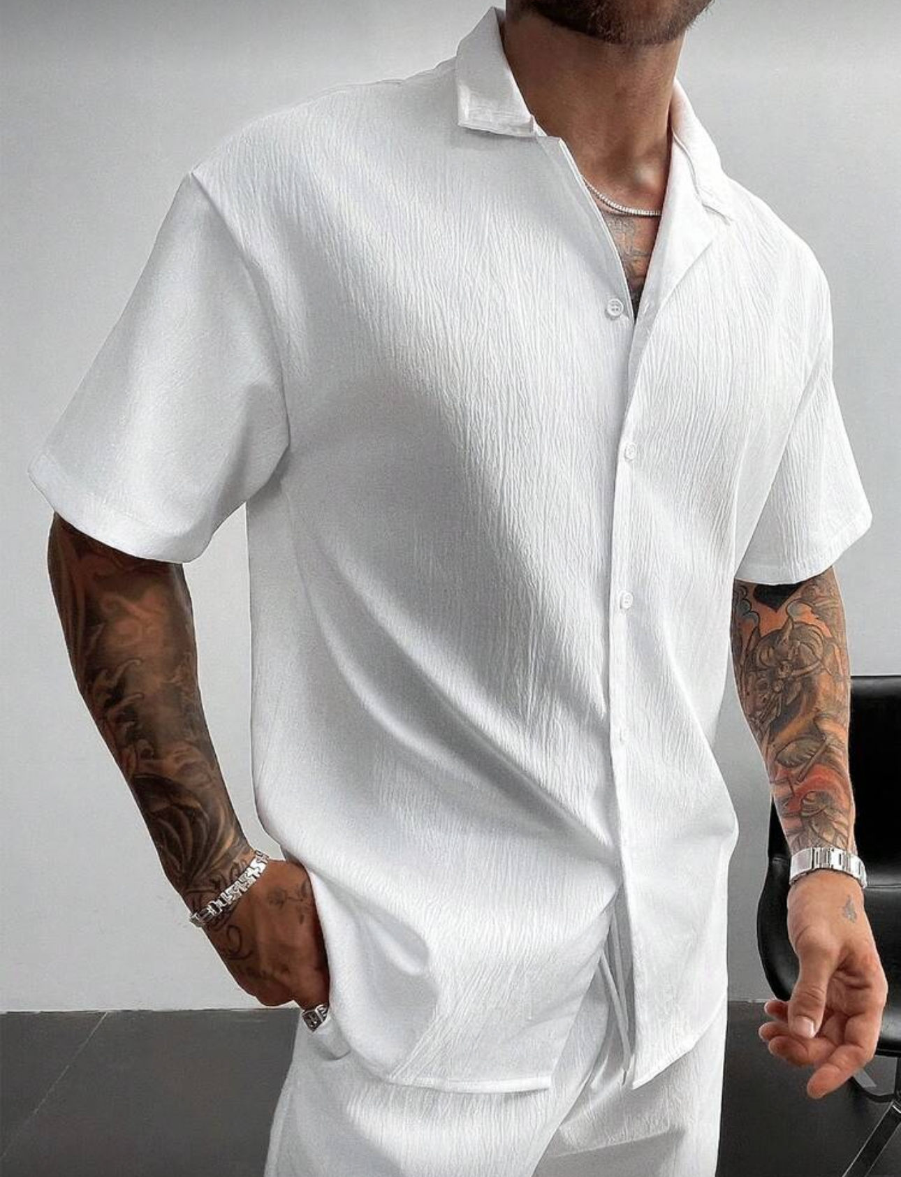 Conjunto masculino texturizado