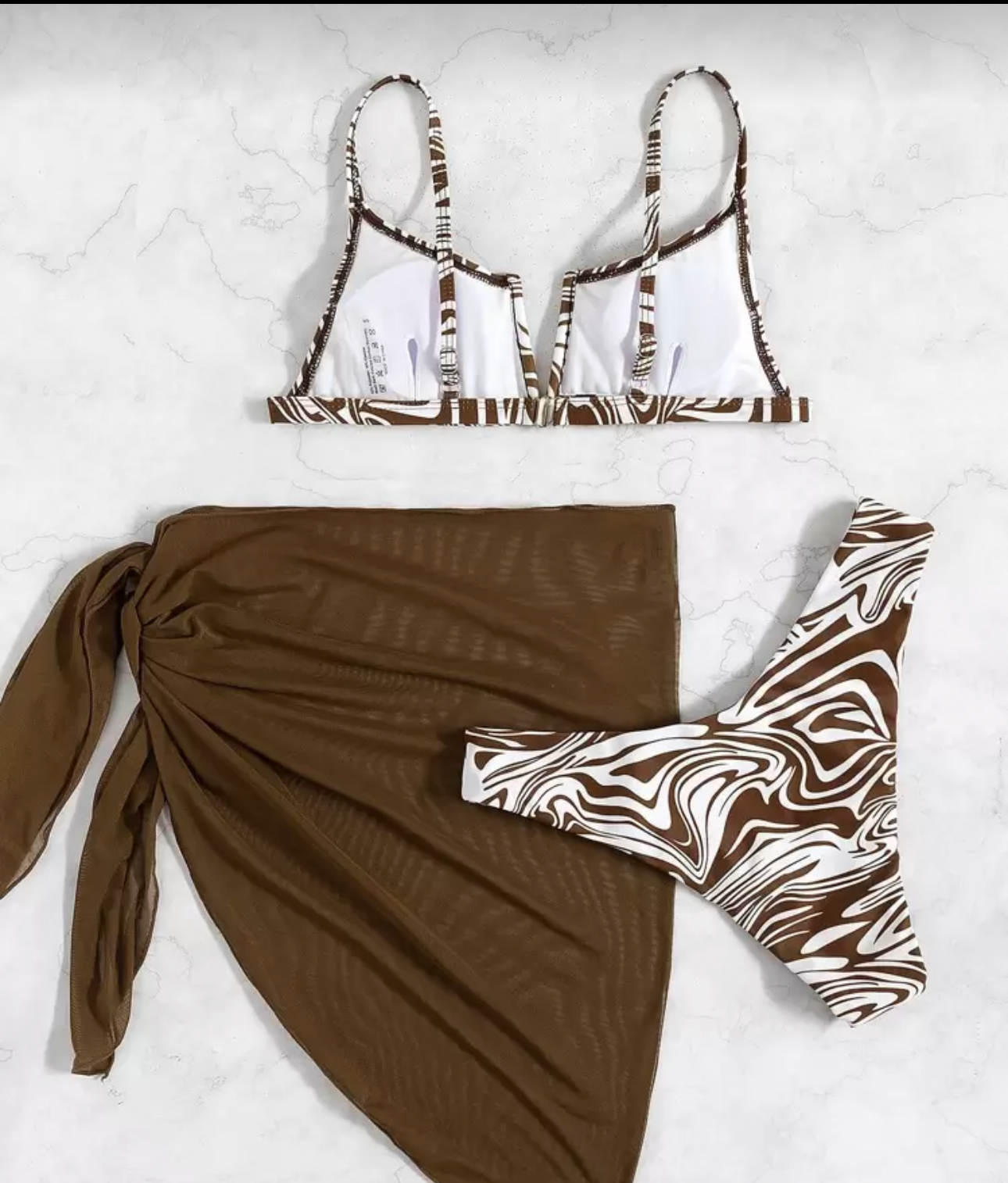 Conjunto bikini animal print con pareo