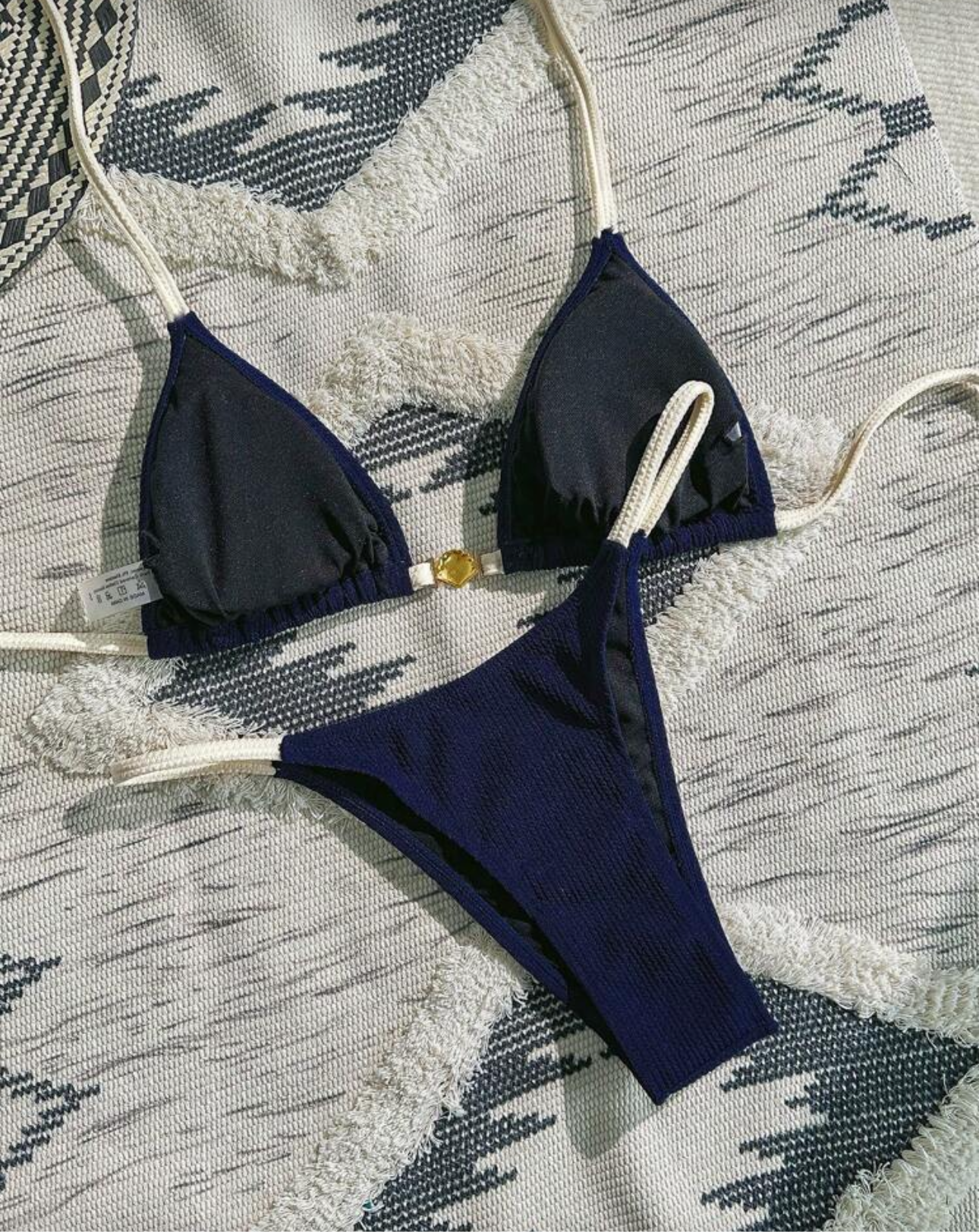 Bikini texturizado bi color