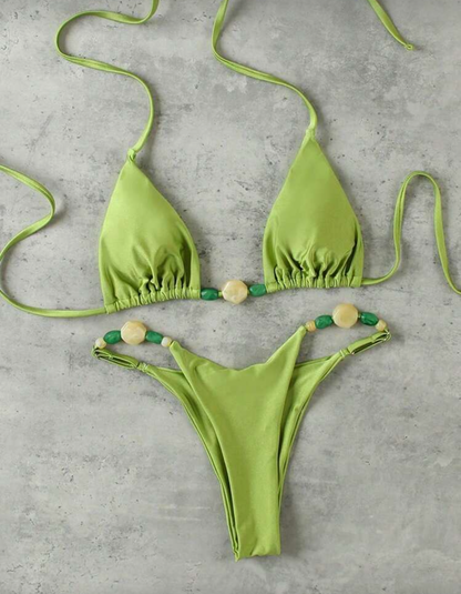 Bikini Semi hilo con piedras