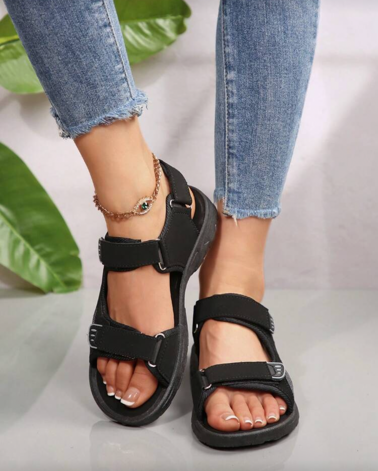 Sandalias casuales con cierre mágico