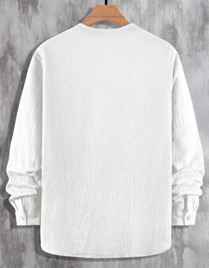 Camisa manga larga estilo cubano