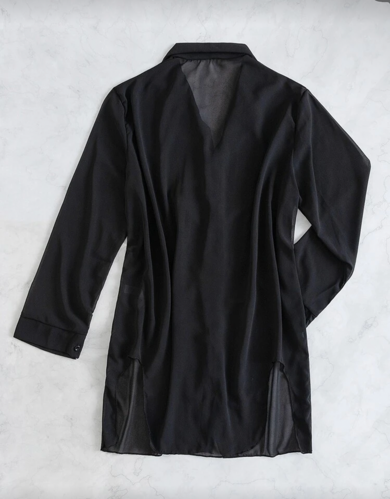 Camiseta transparente de botones