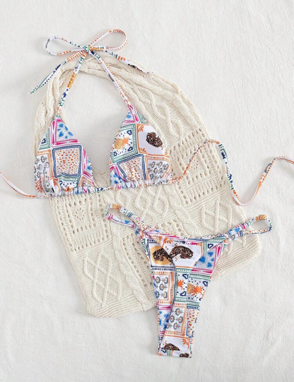 Bikini estampado semi hilo