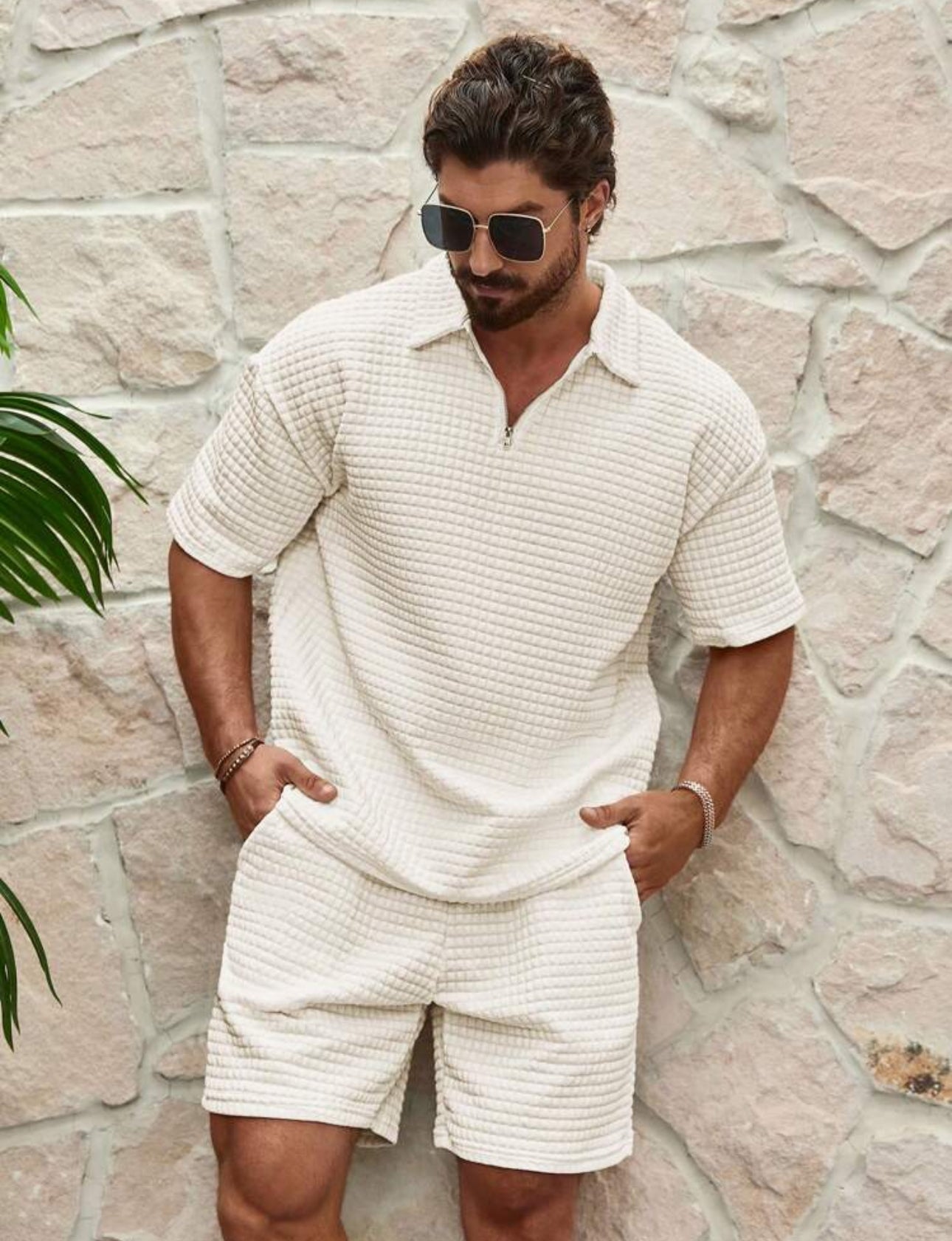 Conjunto masculino texturizado