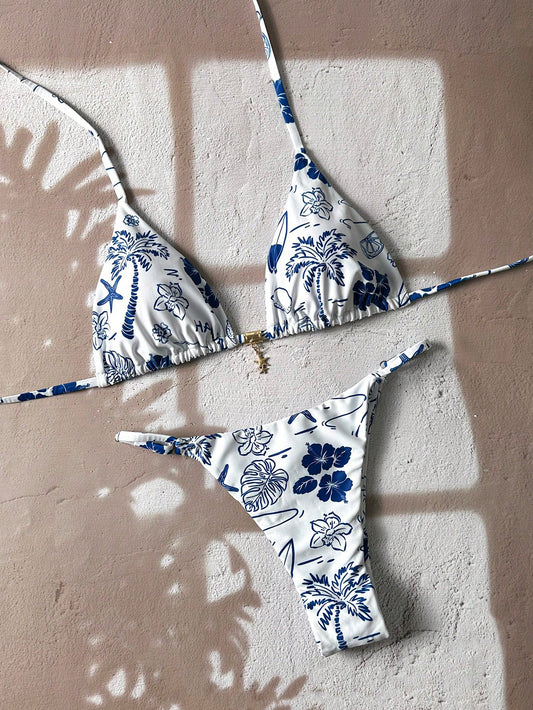 Bikini estampado Semi hilo