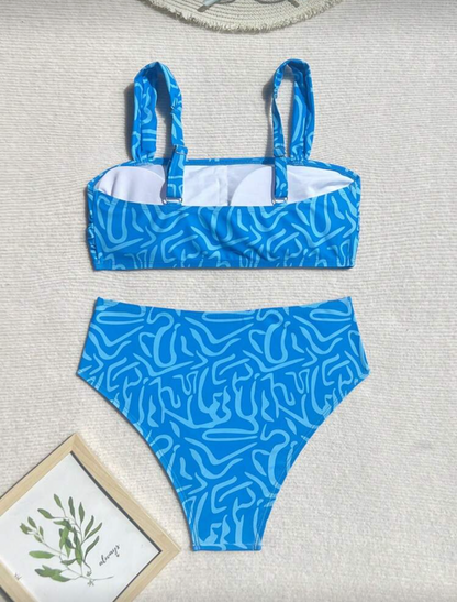Bikini Semi alto estampado