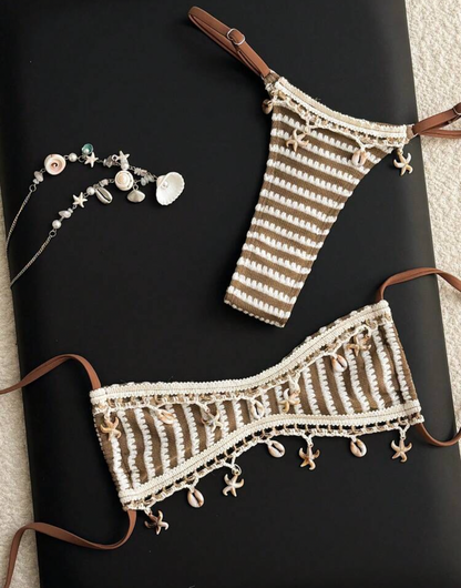 Mini bikini semi hilo con dijes