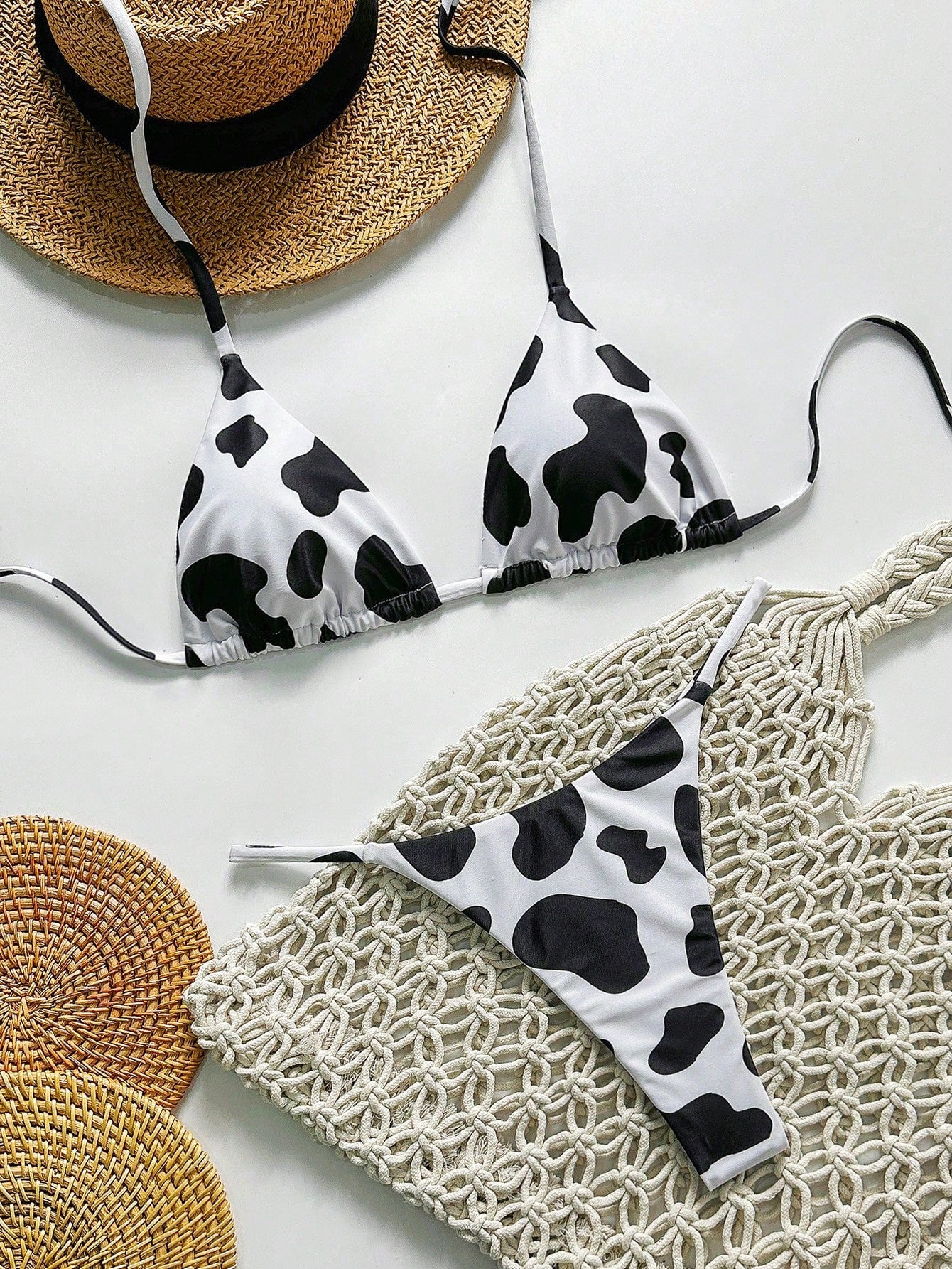 Bikini Animal Print Vaca Semi Hilo