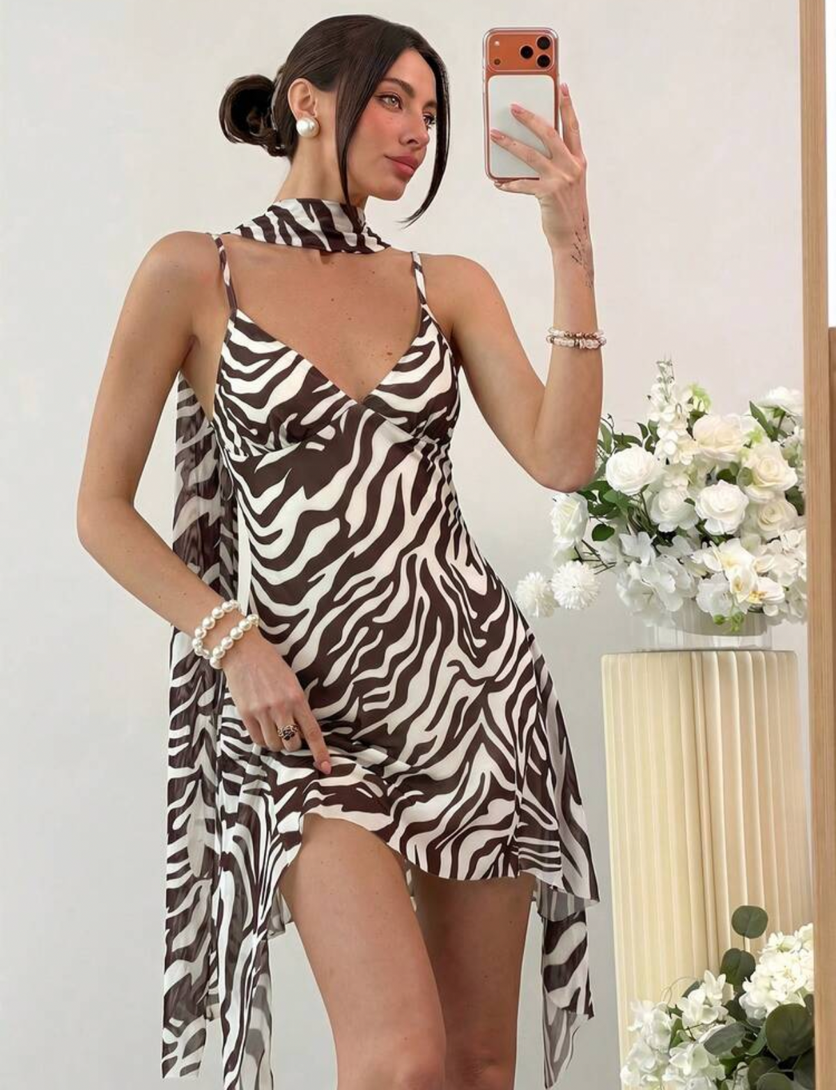Vestido corto animal print