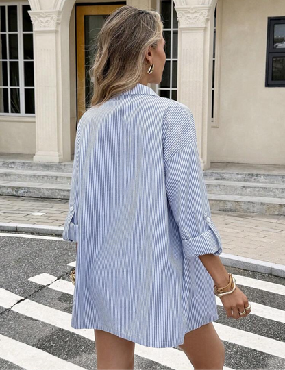 Conjunto Oversize de rayas