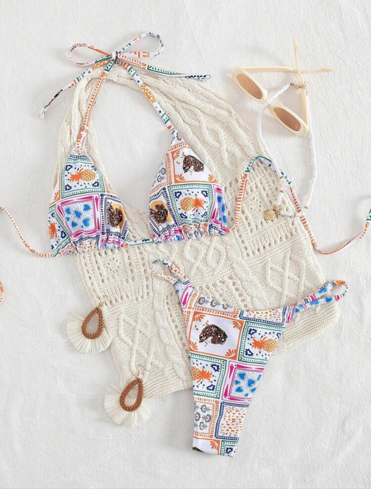 Bikini estampado hilo