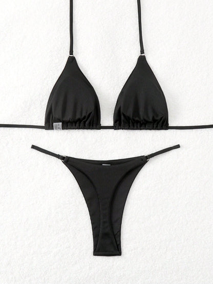 Bikini acanalado Semi hilo