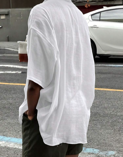 Camisa casual manga corta masculina