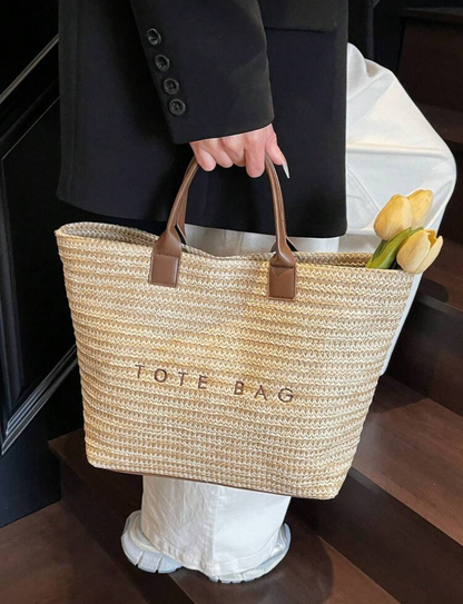 Bolso cartera de paja