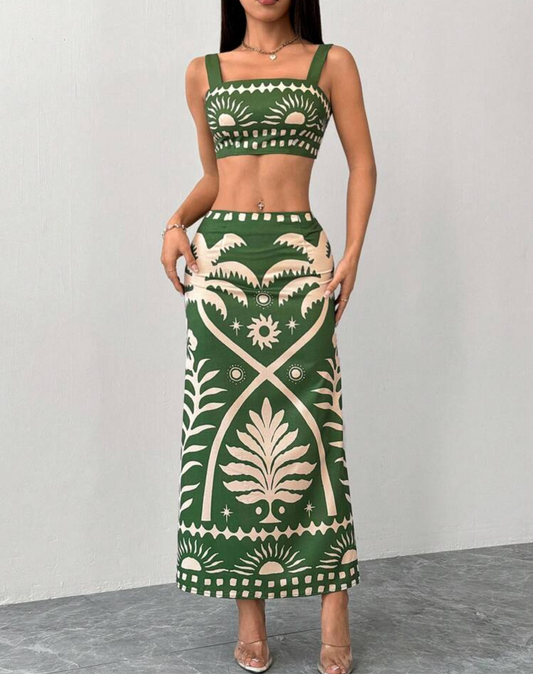 Conjunto largo estampado