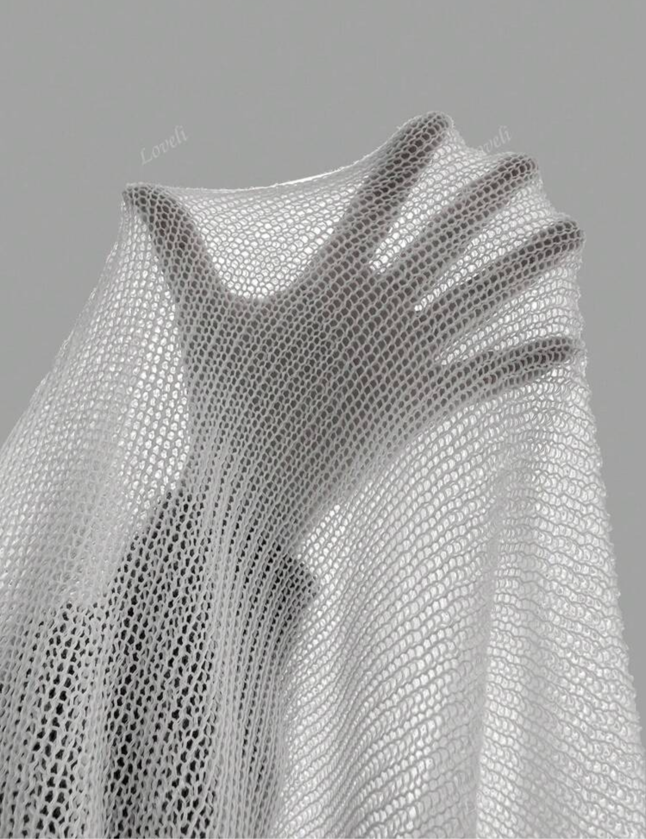 Vestido largo de malla