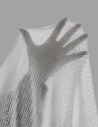 Vestido largo de malla