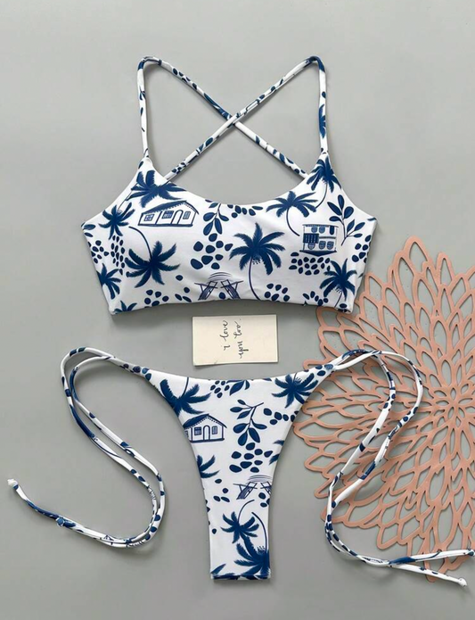 Bikini estampado Semi hilo