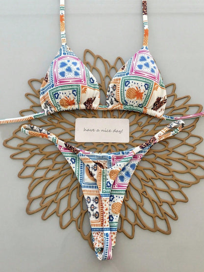 Bikini estampado semi hilo