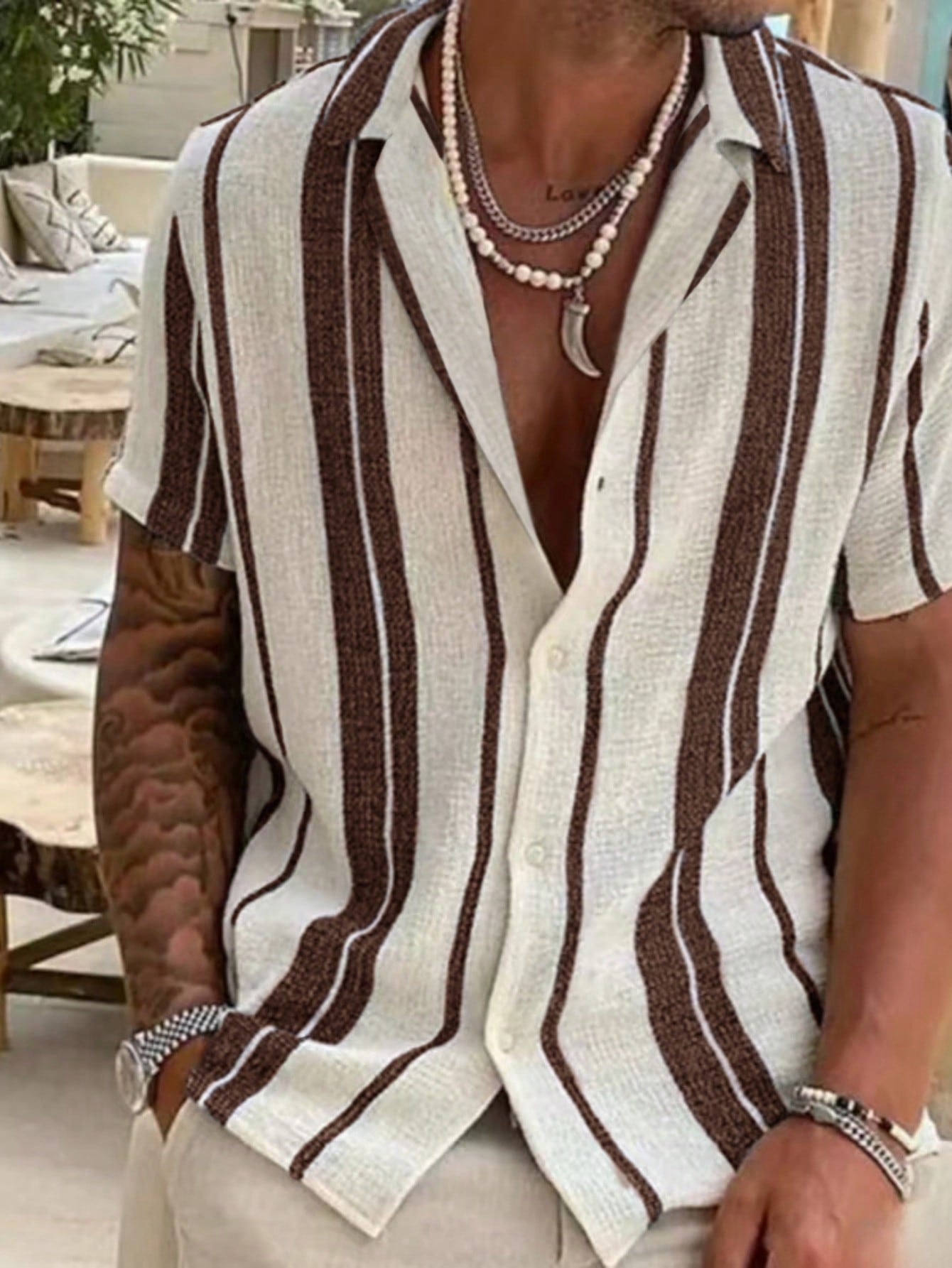 Camisa manga corta masculina