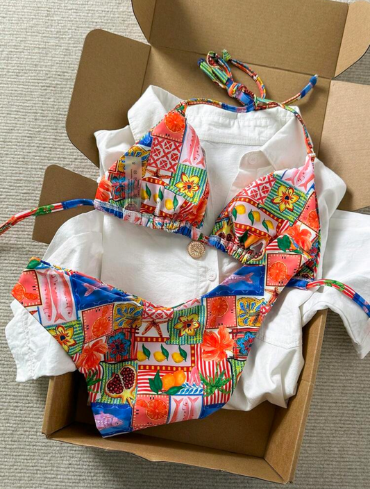 Bikini estampado colorido