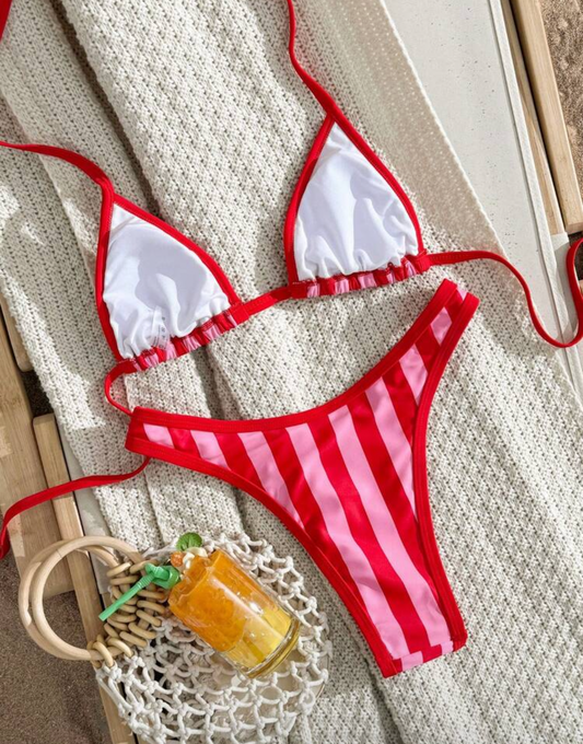 Bikini estampado rayas