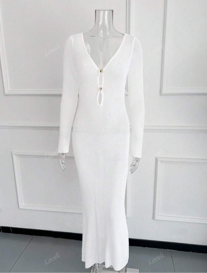 Vestido largo de malla