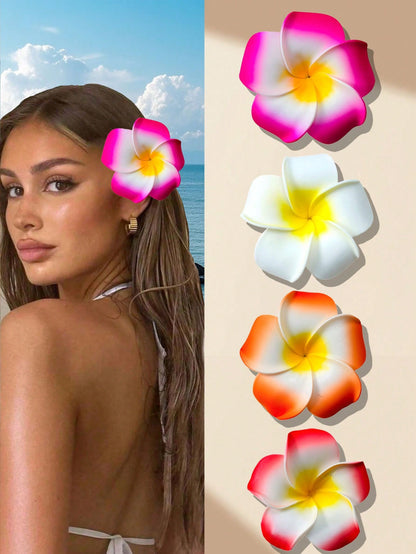 Pinza gancheta con flor