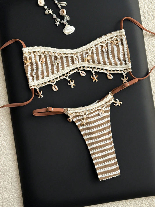 Mini bikini semi hilo con dijes