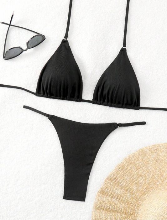 Bikini acanalado Semi hilo