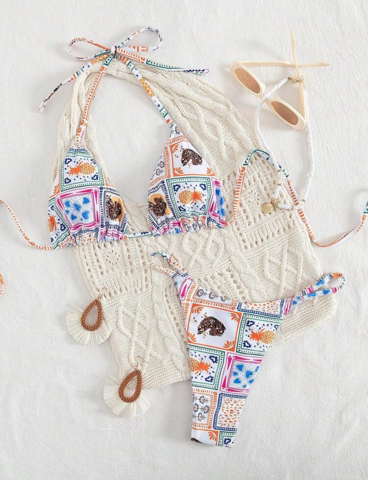 Bikini estampado semi hilo