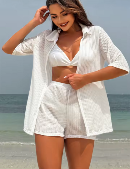 Conjunto corto texturizado