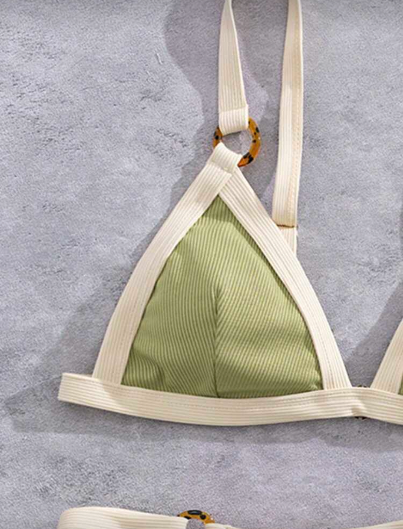 Bikini bi color acanalado