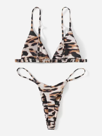 Mini bikini animal print Semi hilo