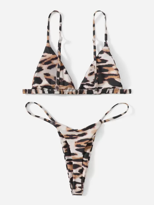 Mini bikini animal print Semi hilo