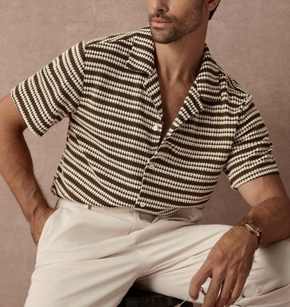 Camisa masculina manga corta casual