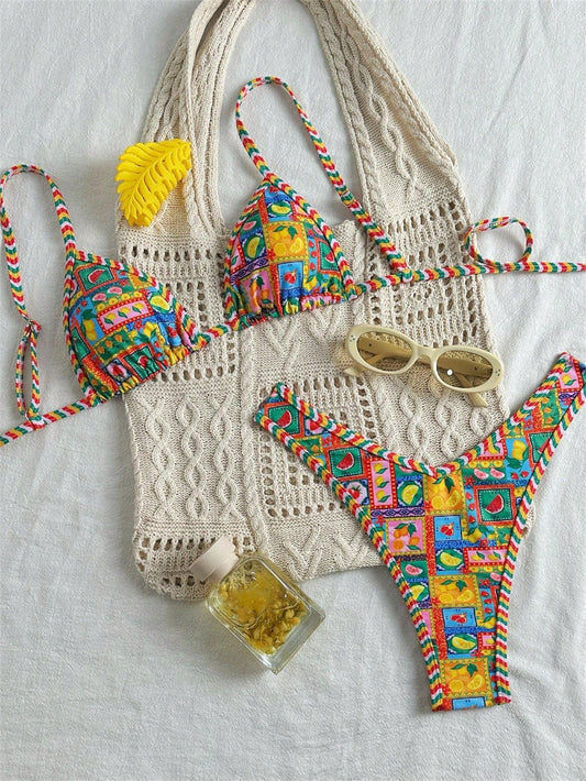 Bikini estampado Semi hilo