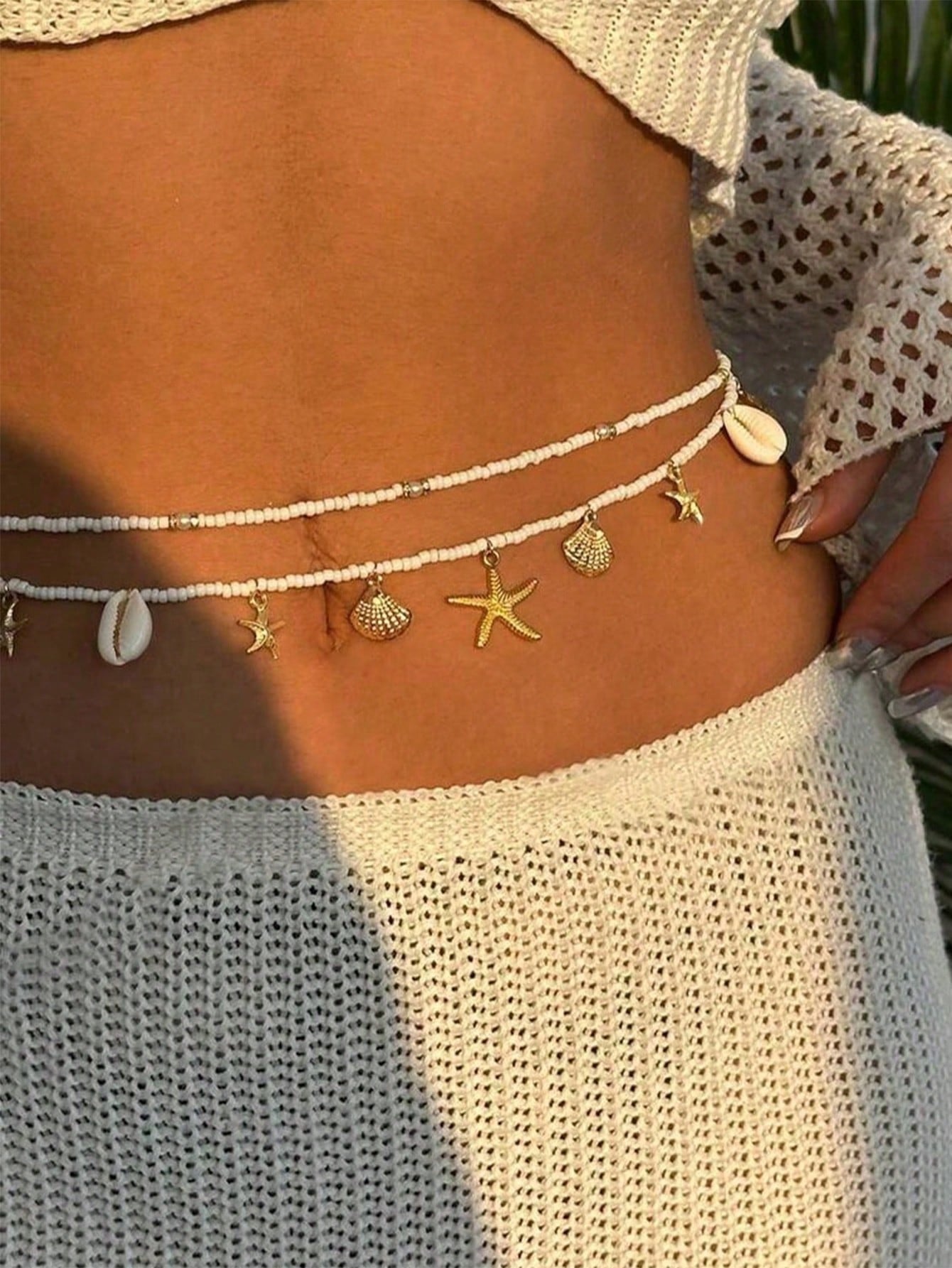 Set x2 cadenas playeras de cintura