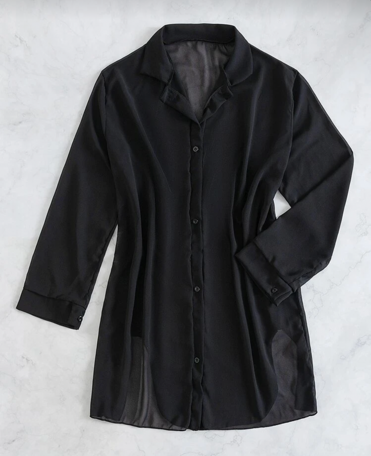 Camiseta transparente de botones